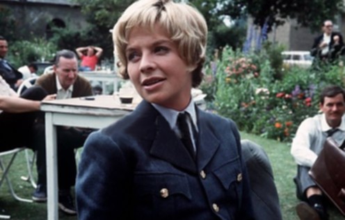 Susannah York on the set of The Battle of Britain in 1969