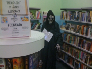Death stalks the shelves of St James library