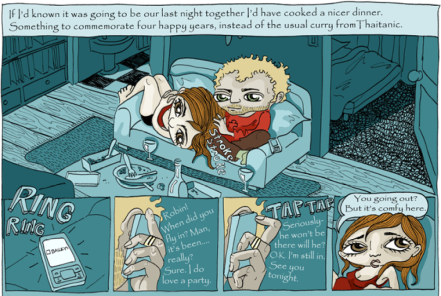 Extract from The Night I lost my love by Karrie Fransman, originally printed in The Times