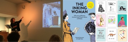 Astrid Schmetterling discusses the work of Charlotte Salomon at the Jewish Museum, London / Cover of The Inking Woman / Selection of Cath Tate Cards